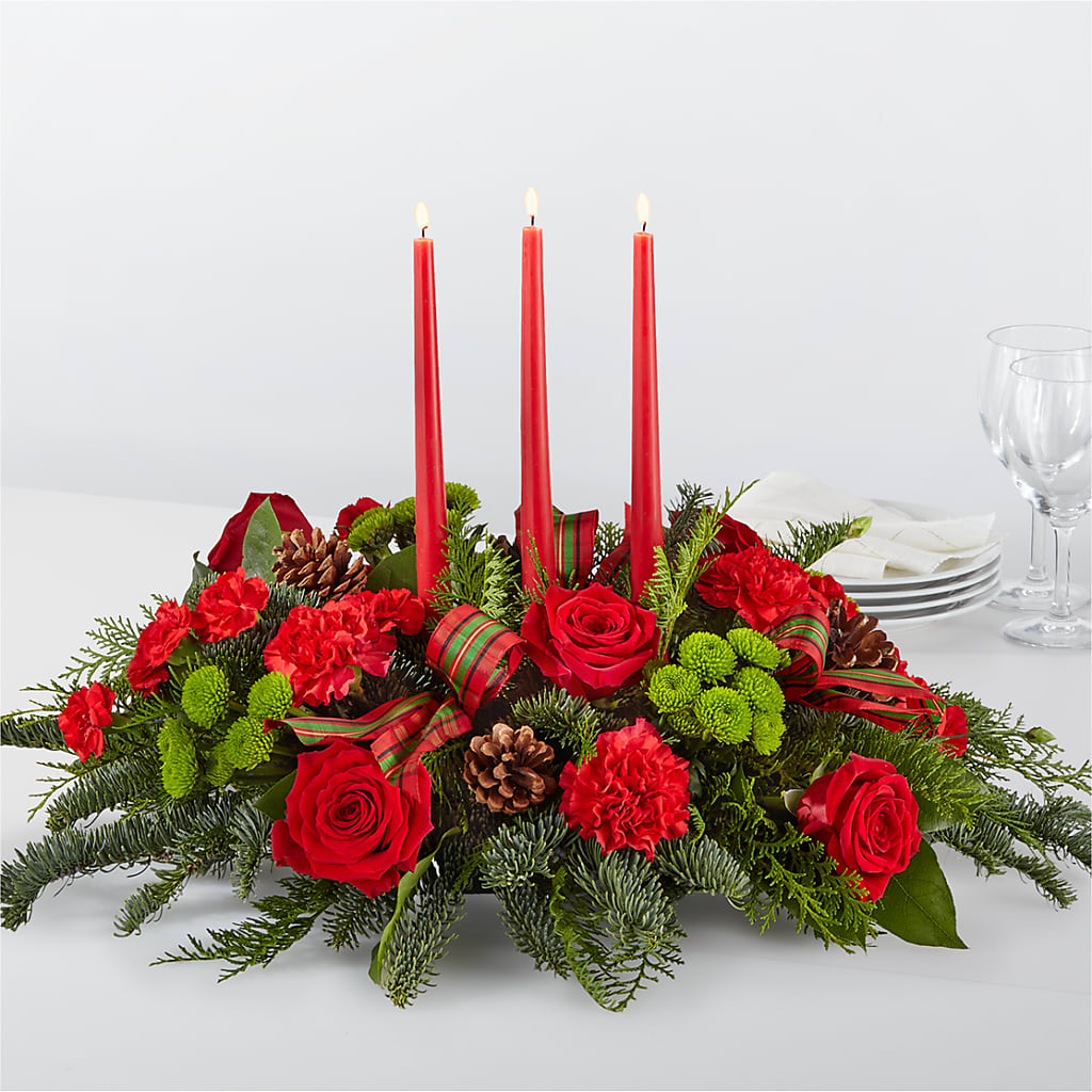 By the Candlelight Centerpiece – Floral Insight, Houston TX