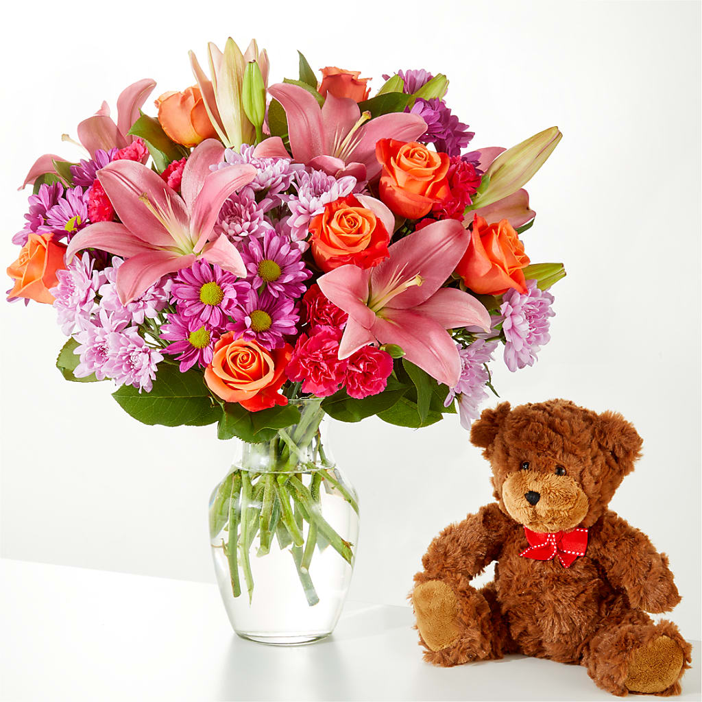 One and Only Bouquet and Bear Bundle – Floral Insight, Houston TX