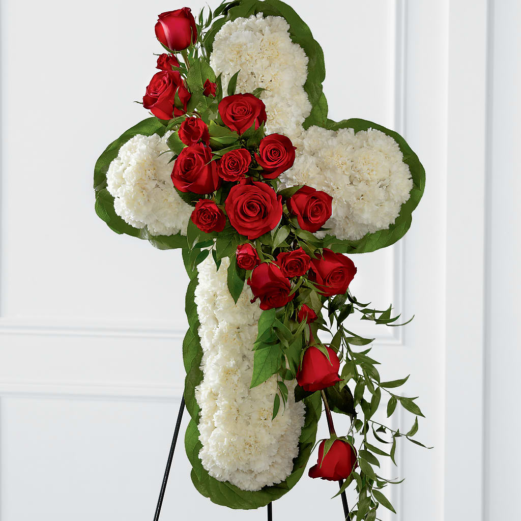 Floral Cross Easel – Floral Insight, Houston TX