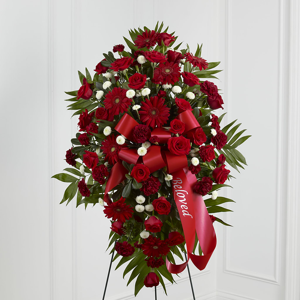 Treasured Memories Standing Spray – Floral Insight, Houston TX