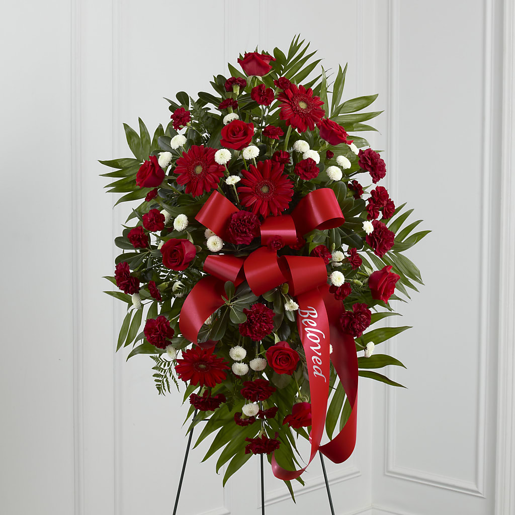 Treasured Memories Standing Spray – Floral Insight, Houston TX