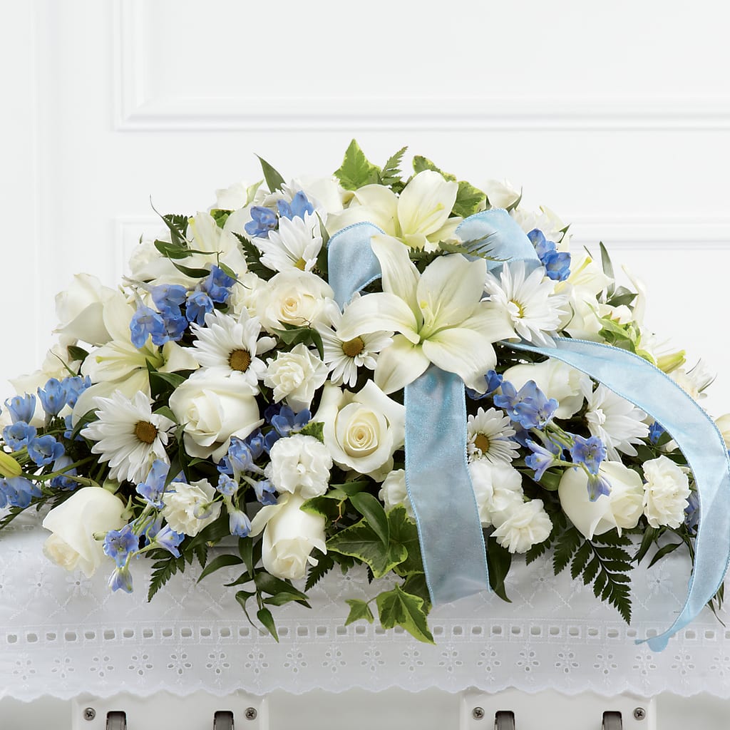 Tender Treasure Casket Spray – Floral Insight, Houston TX