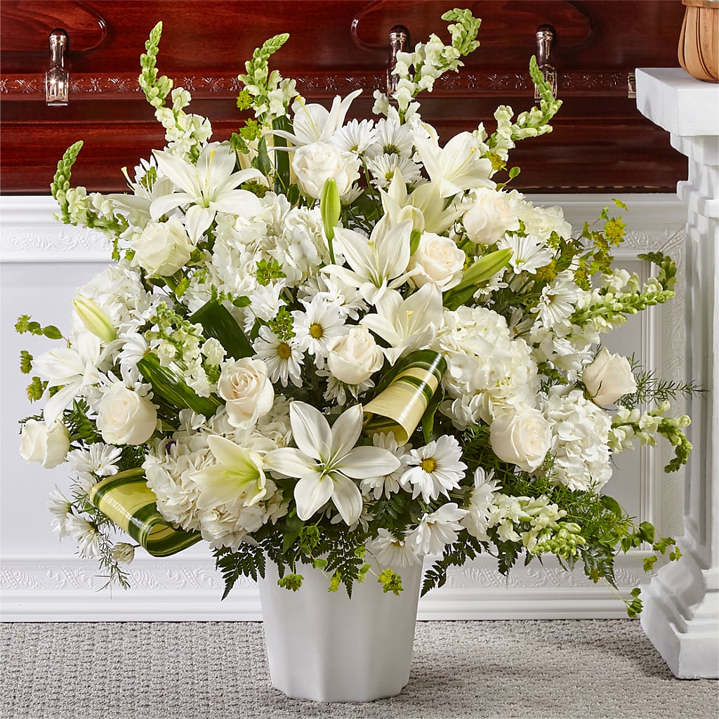 Thoughts of Tranquility Floor Basket – Floral Insight, Houston TX