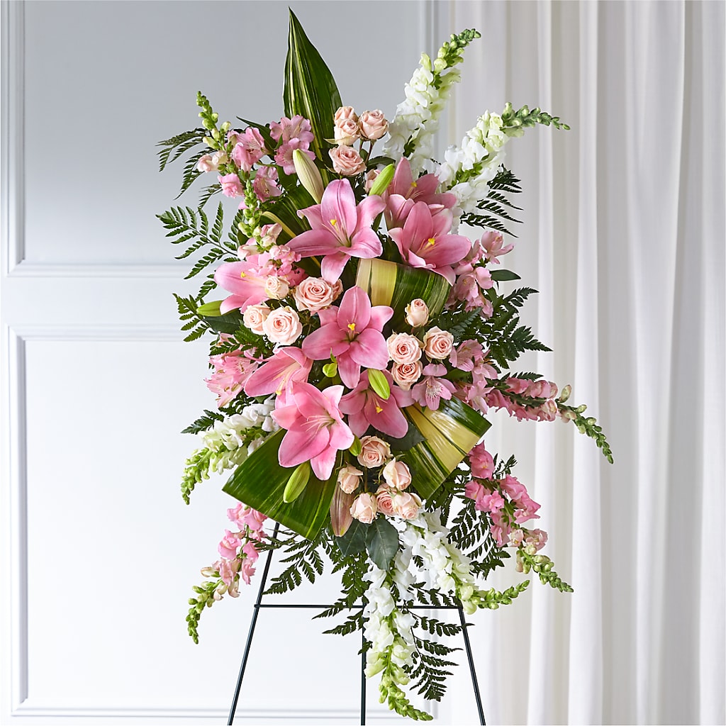 Elegant Embrace Standing Spray – Floral Insight, Houston TX