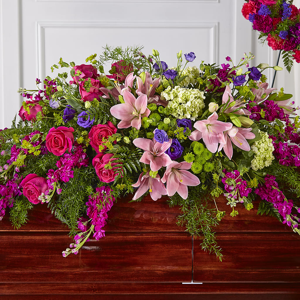 Radiant Tribute Casket Spray – Floral Insight, Houston TX