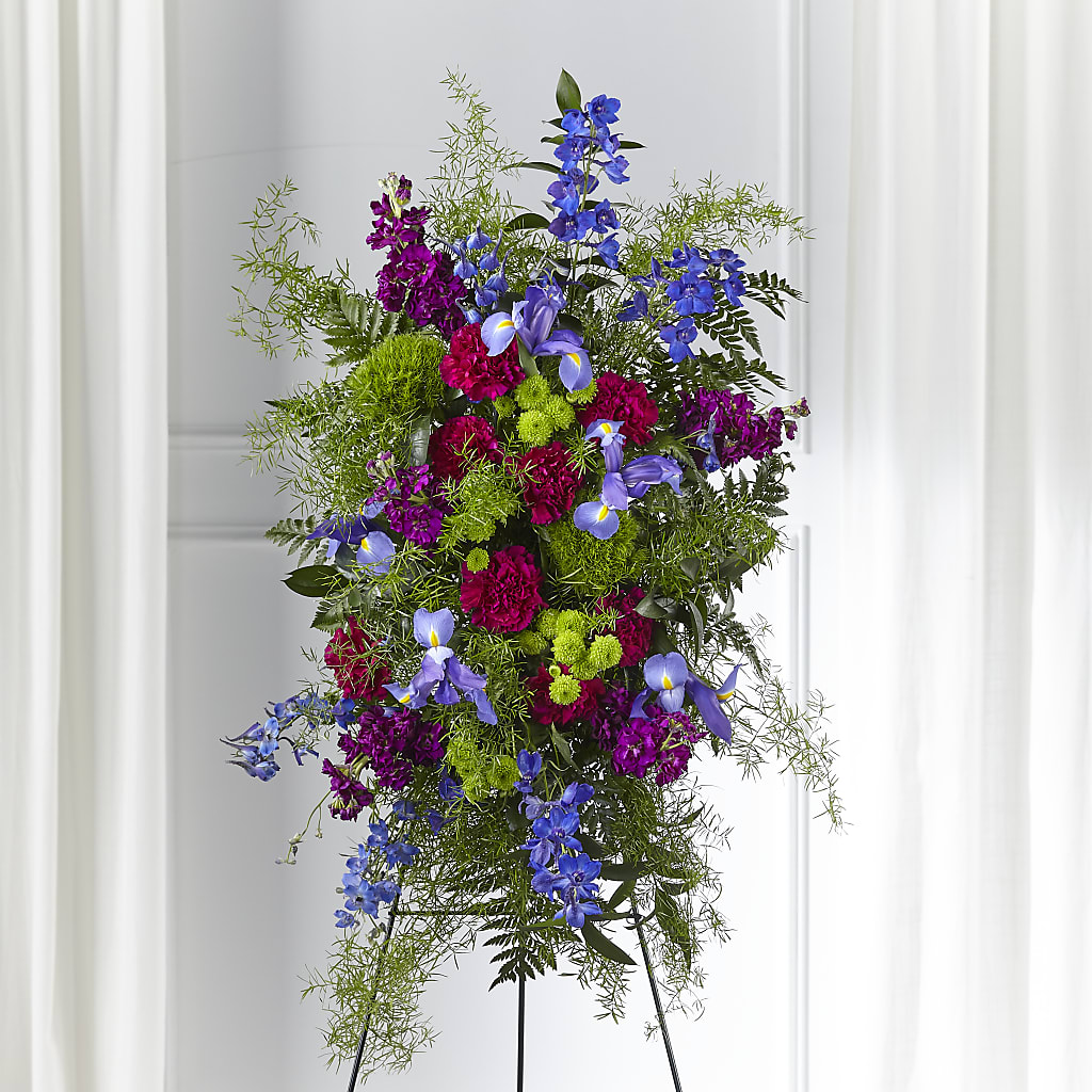 Heavenly Skies Standing Spray – Floral Insight, Houston TX