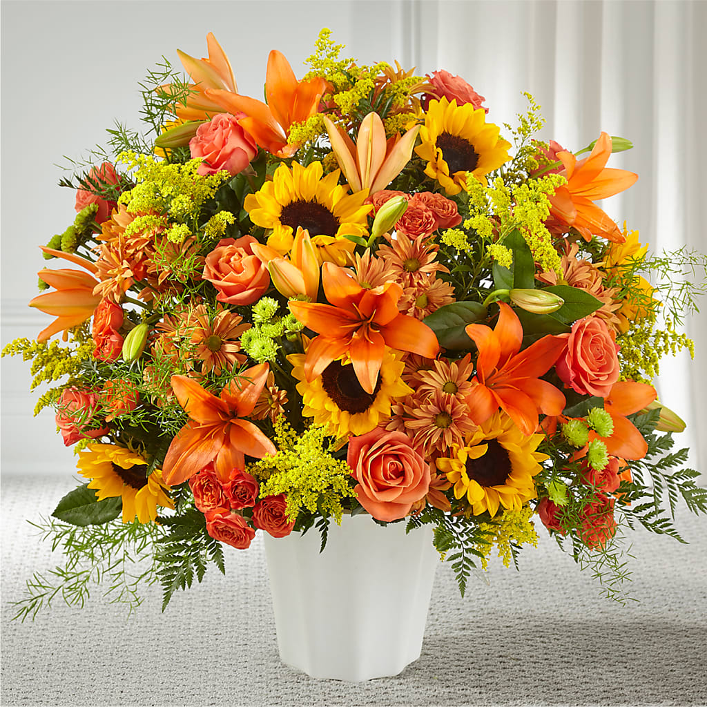 Harvest Thoughts Floor Basket – Floral Insight, Houston TX