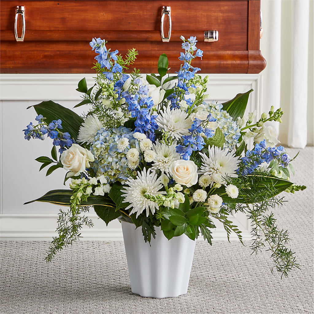 Everlasting Memories Floor Basket – Floral Insight, Houston TX