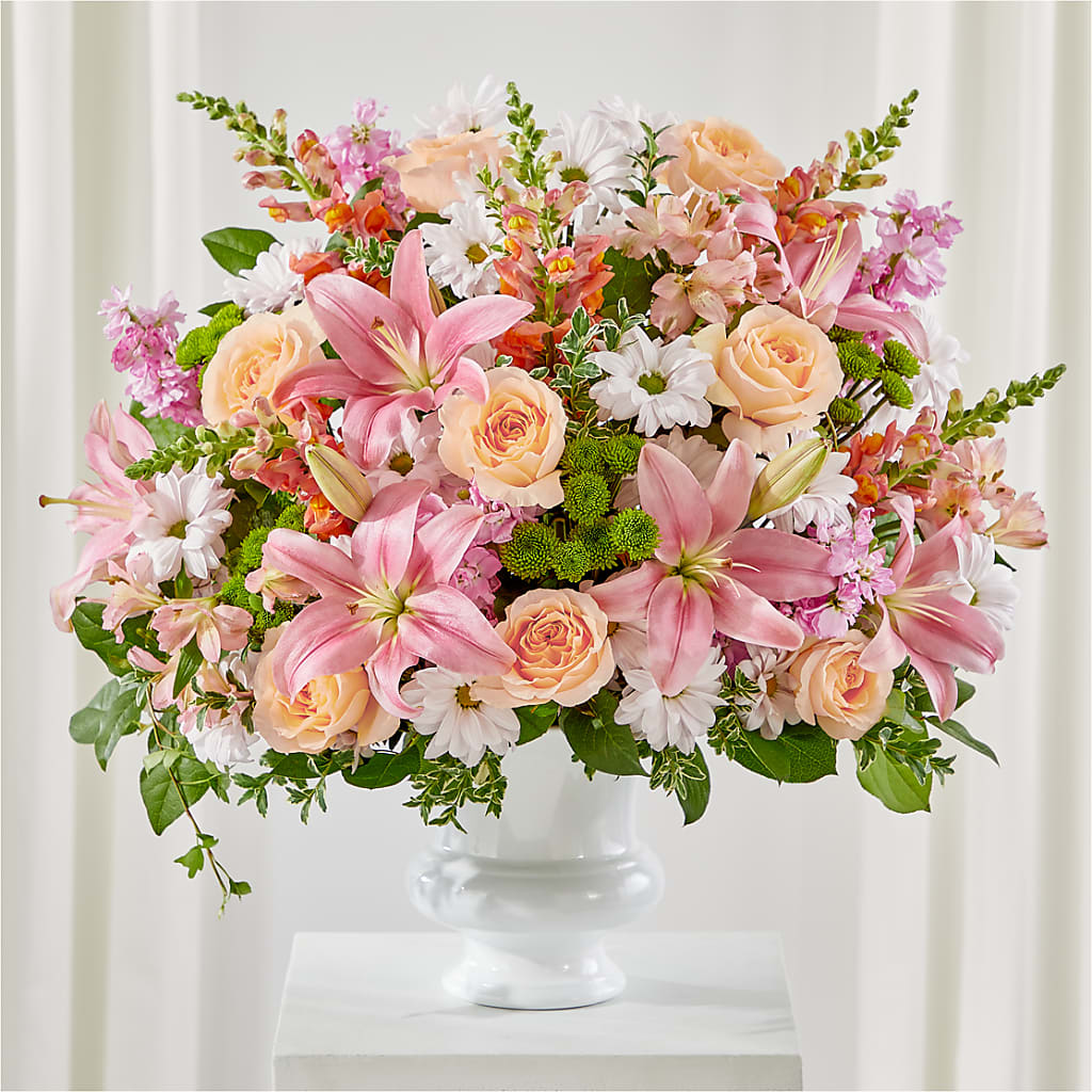 Heartfelt Gesture Urn Arrangement – Floral Insight, Houston TX
