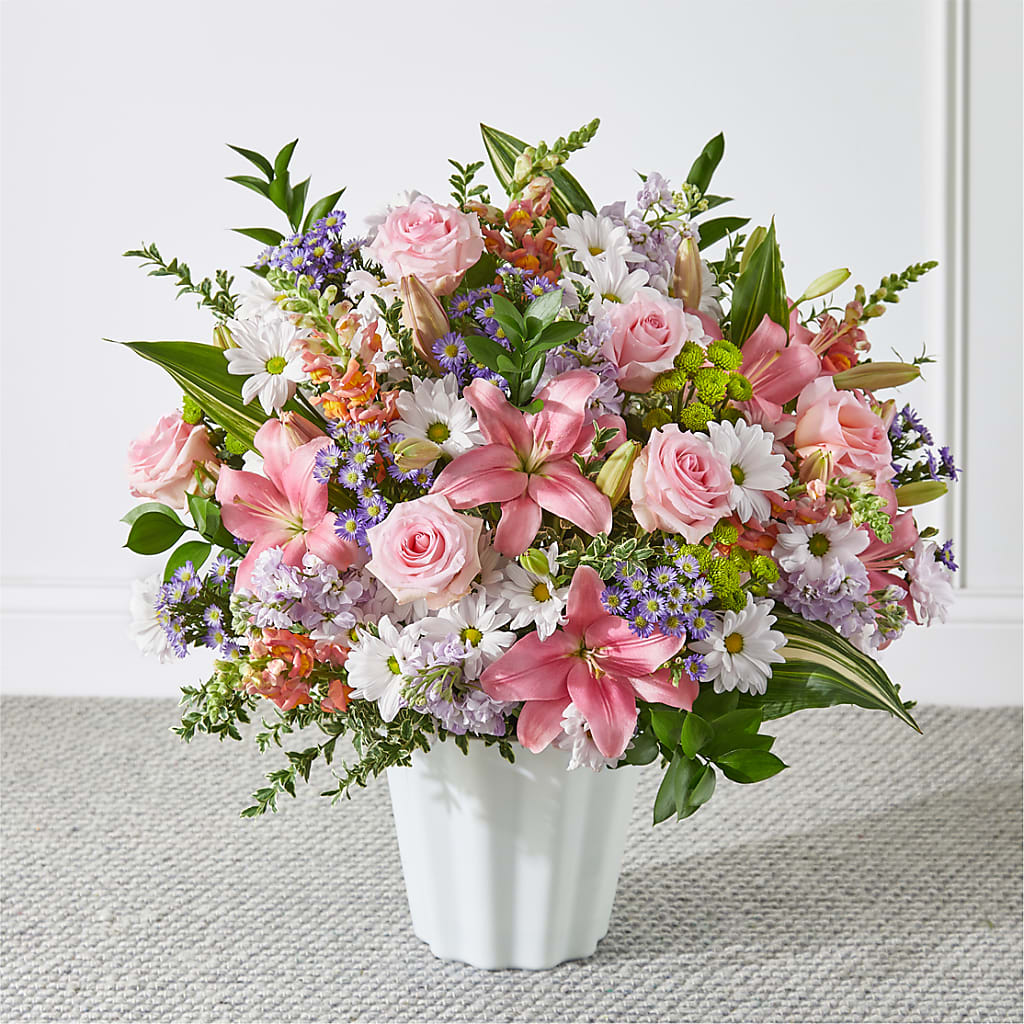 Abundant Compassion Floor Basket – Floral Insight, Houston TX