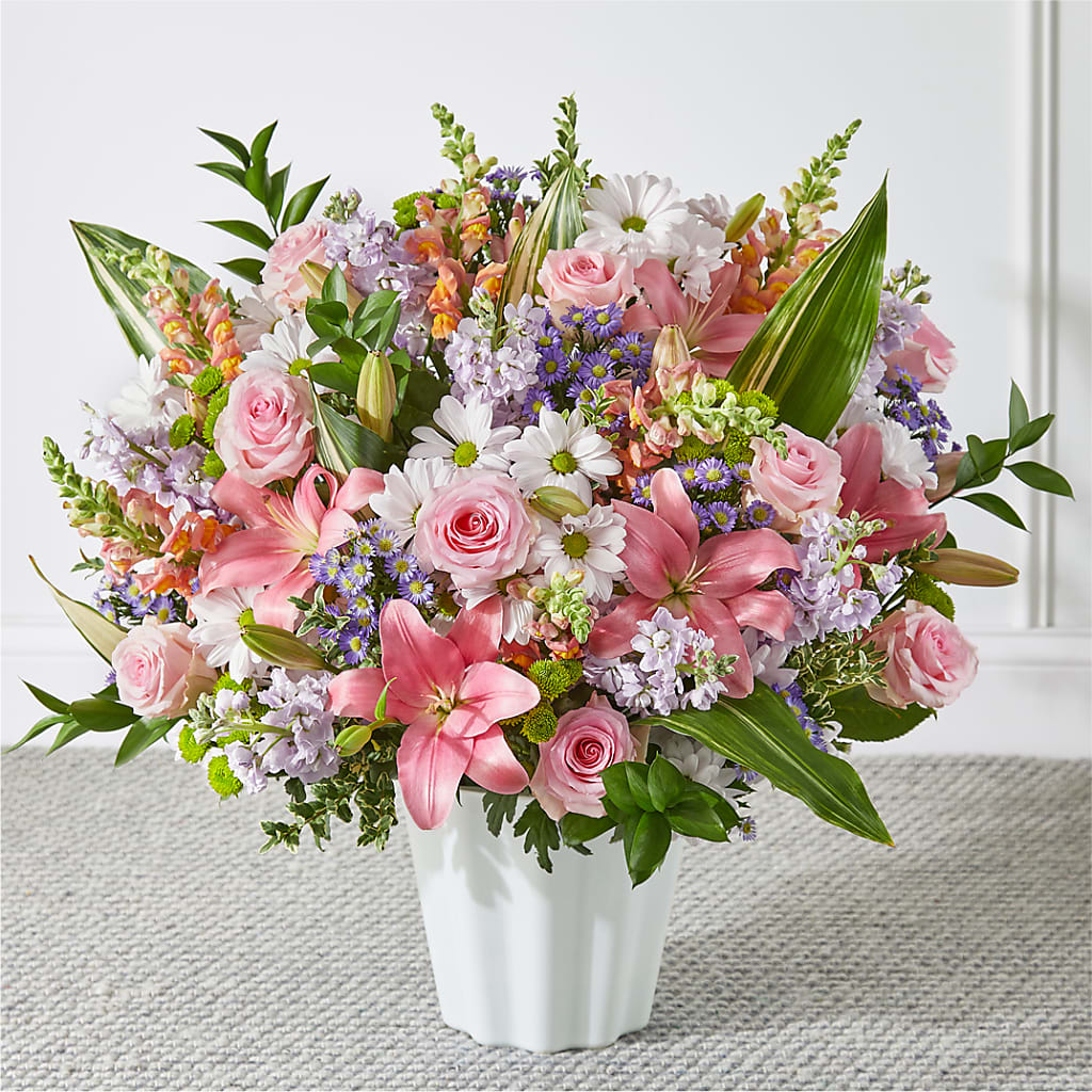 Abundant Compassion Floor Basket – Floral Insight, Houston TX