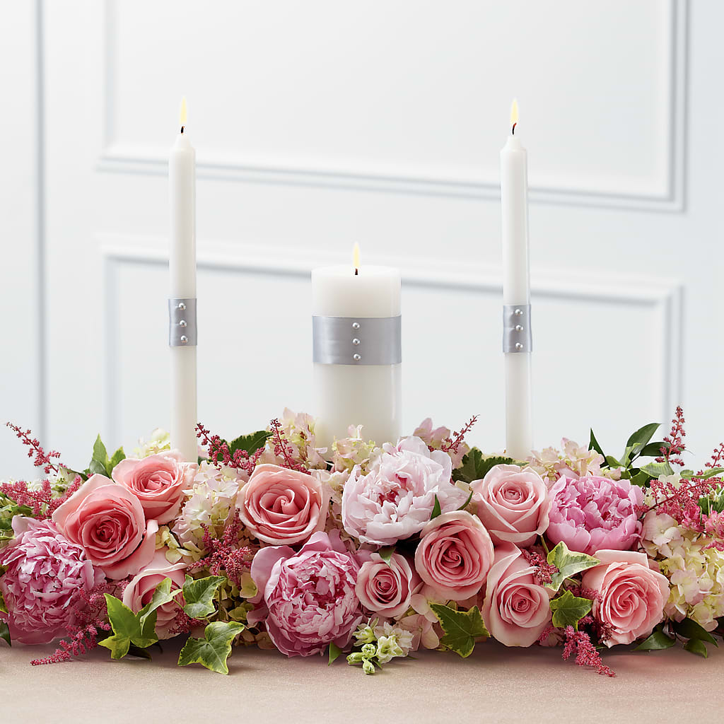 Worldwide Romance Unity Candle Arrangement – Floral Insight, Houston TX