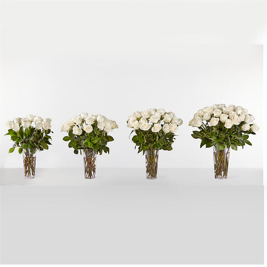 Long Stem White Rose Bouquet –  Floral Insight, Houston TX