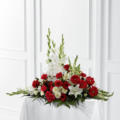 Crimson & White Arrangement –  Floral Insight, Houston TX