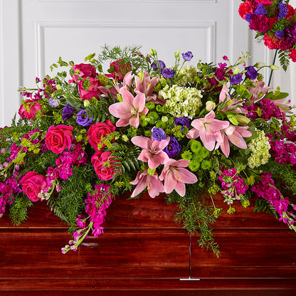 Radiant Tribute Casket Spray –  Floral Insight, Houston TX