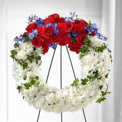 Patriotic Passion Wreath –  Floral Insight, Houston TX