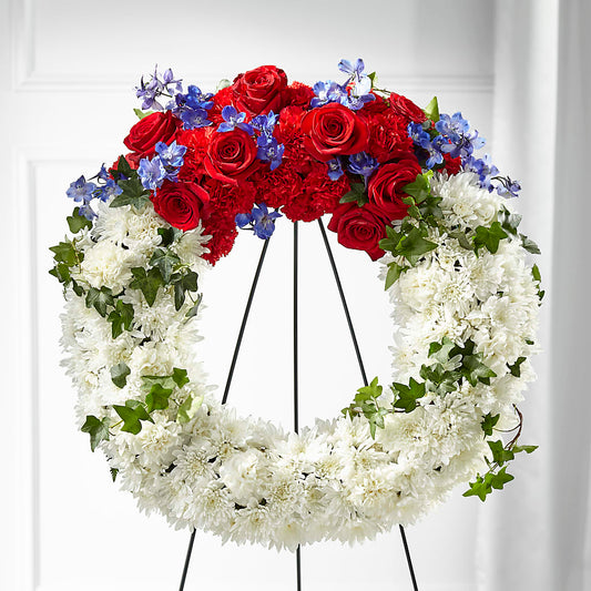Patriotic Passion Wreath –  Floral Insight, Houston TX