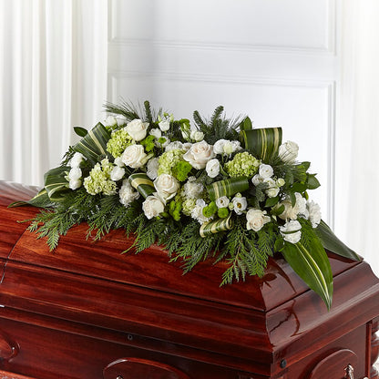Hopeful Gesture Casket Spray –  Floral Insight, Houston TX
